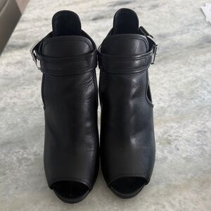 Michael Kors  Black Women's Peep-Toe Ankle Boots